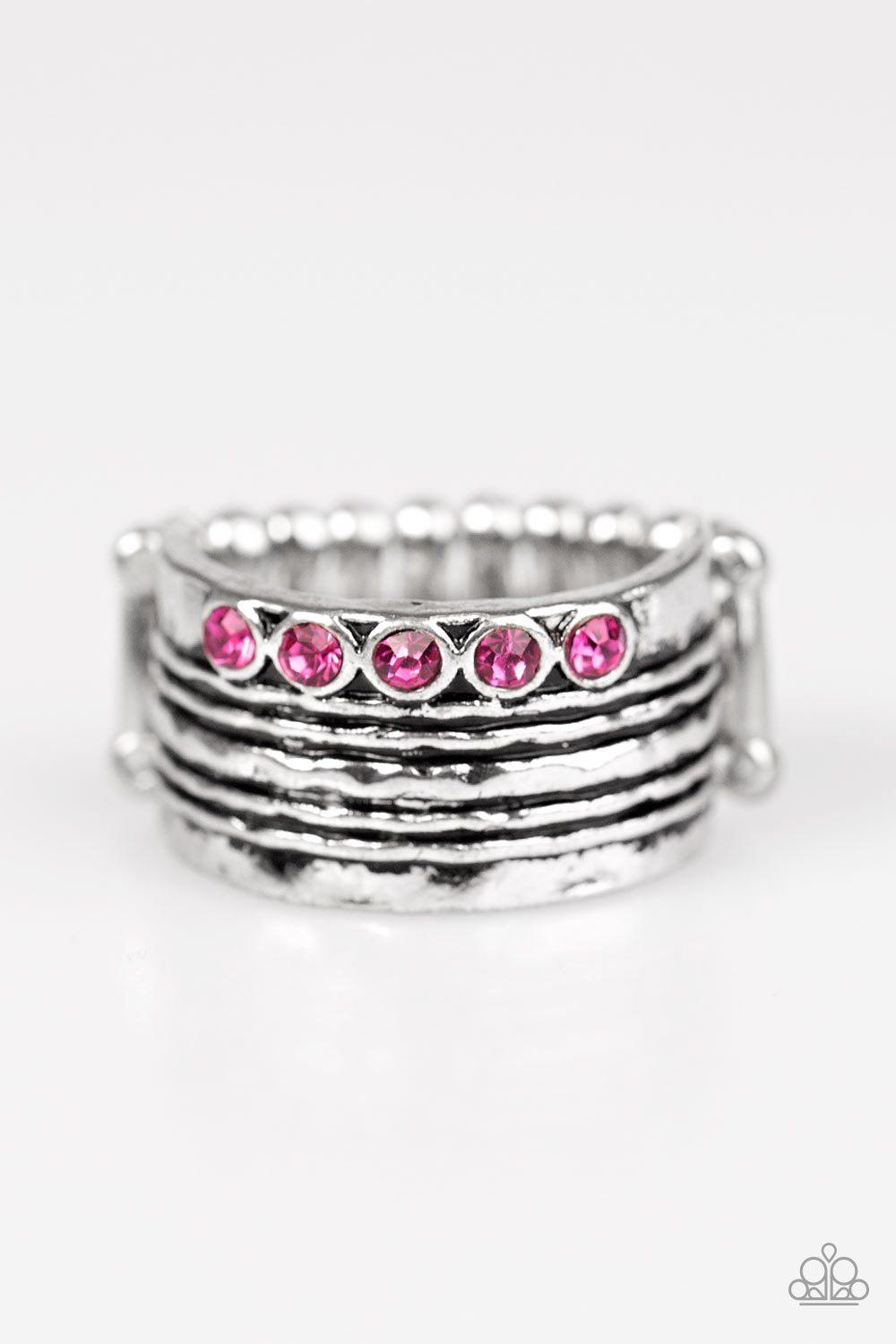 Paparazzi Drink It In Silver and Pink Gem Ring | CarasShop