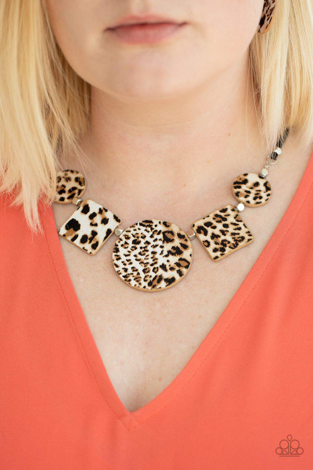 Paparazzi Here Kitty Kitty Brown Necklace | CarasShop