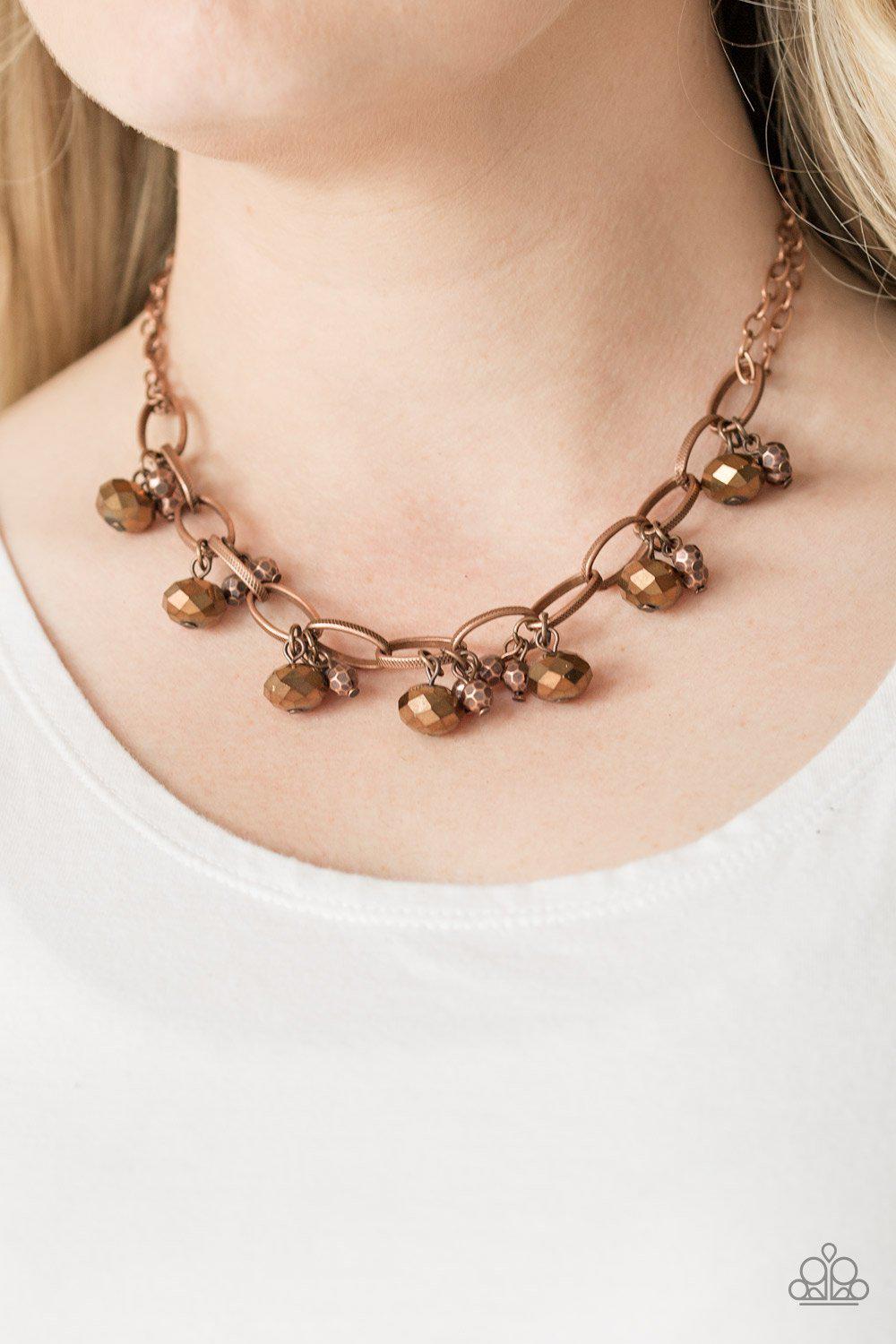 Treasure Tease-Copper Necklace-Paparazzi Accessories