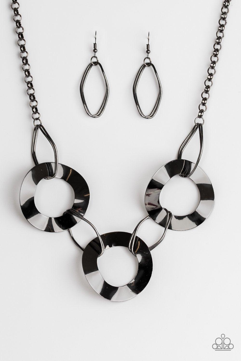 Mechanics Metal CarasShop Urban Black | Paparazzi Necklace