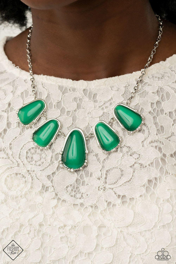 Glimmering Groves - Green Paparazzi Necklace – jemtastic jewelry