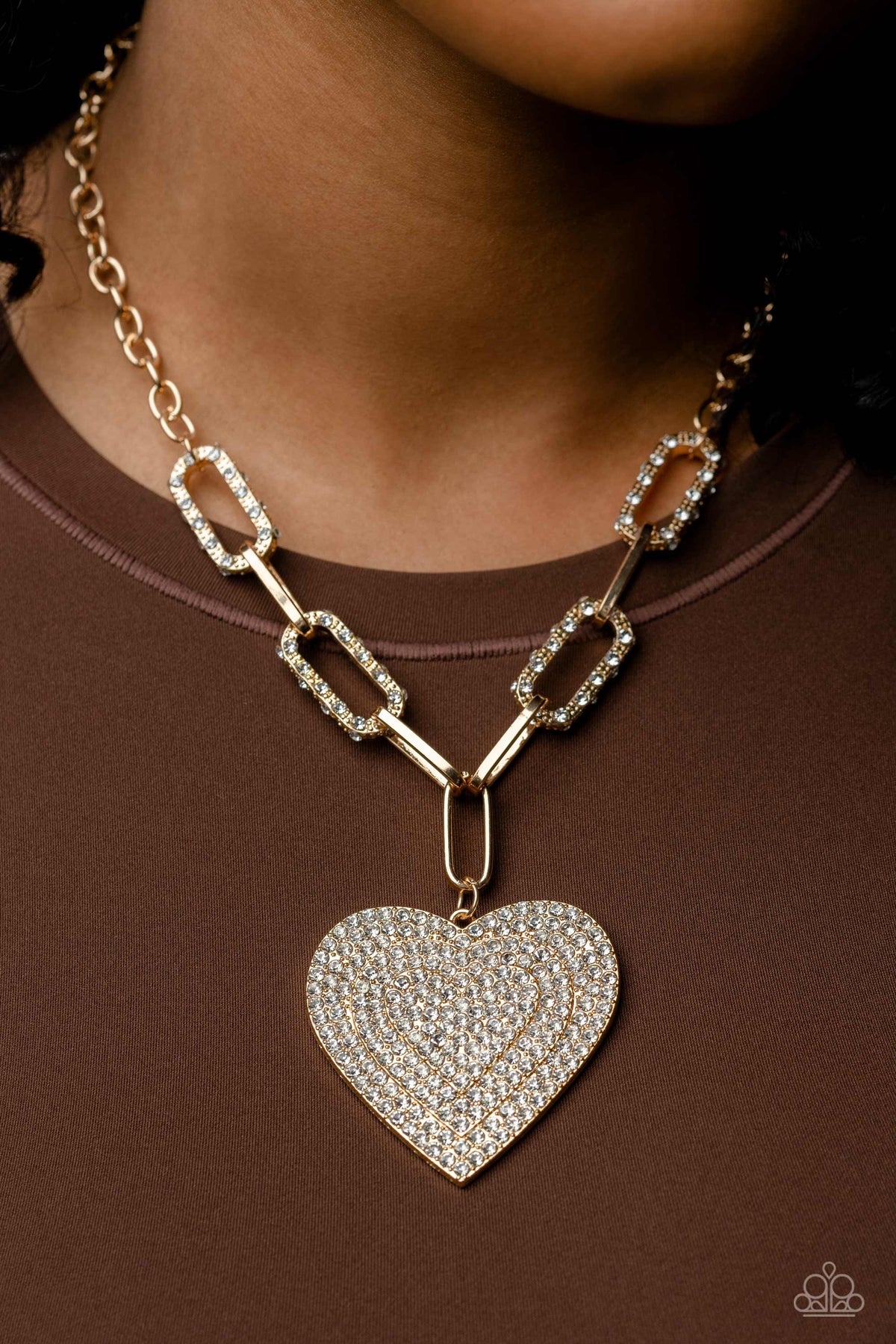 Paparazzi Roadside Romance Gold Heart Necklace Carasshop