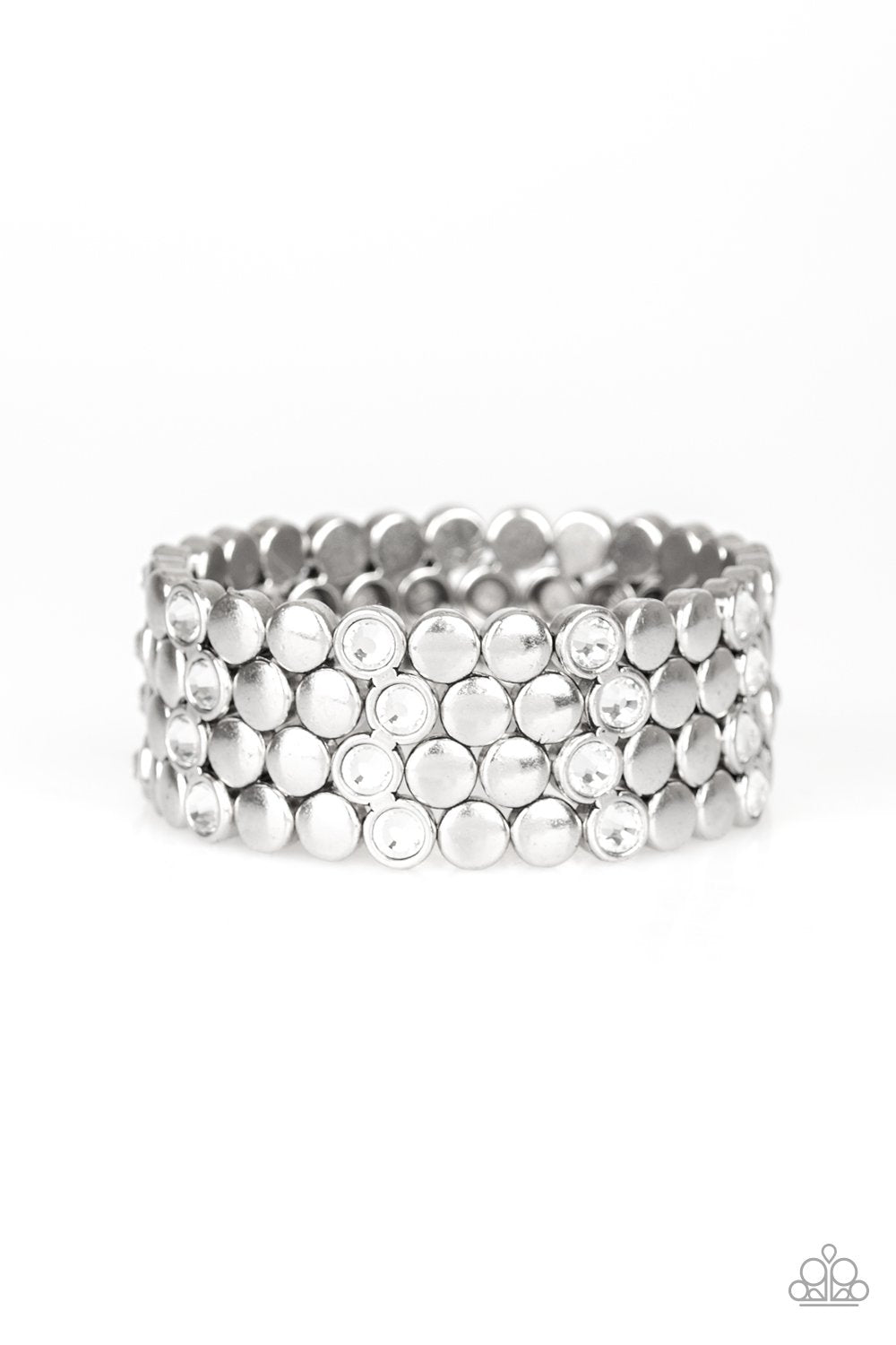 Paparazzi Scattered Starlight White Bracelet | CarasShop