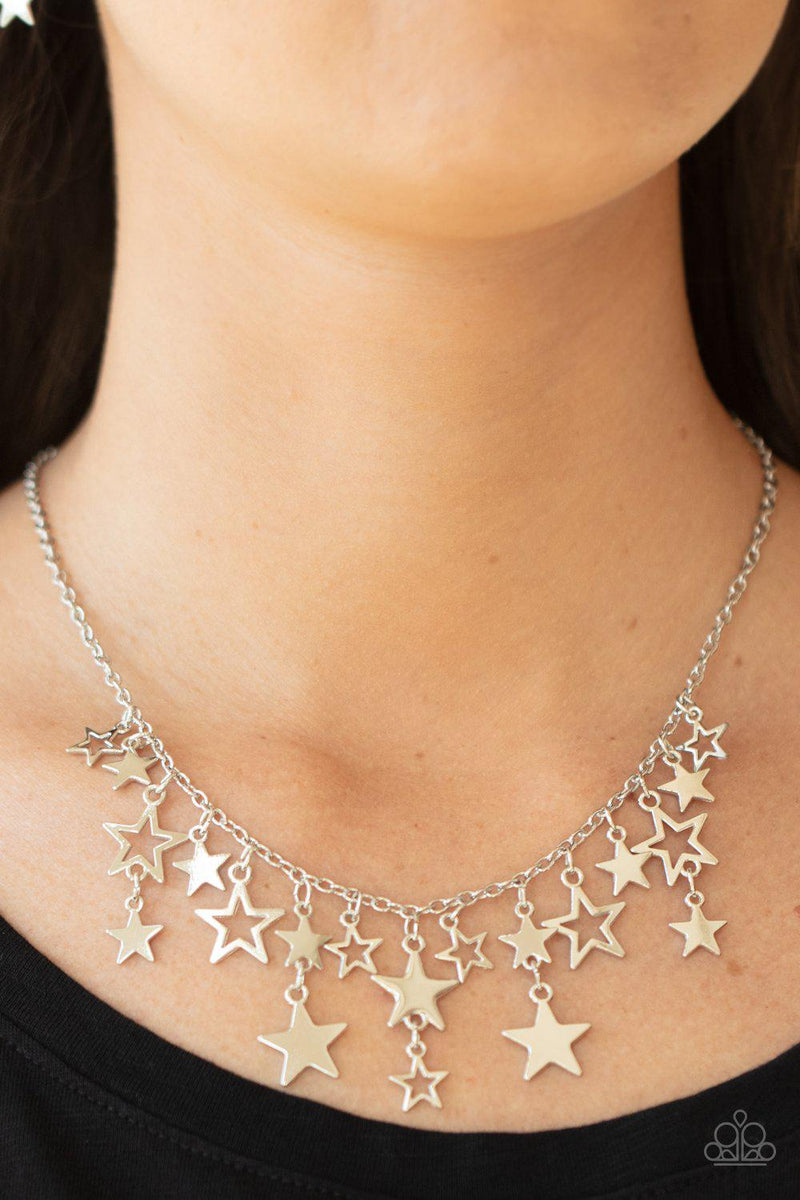 Stellar Stardom Silver Star Necklace | Paparazzi $5 Jewelry