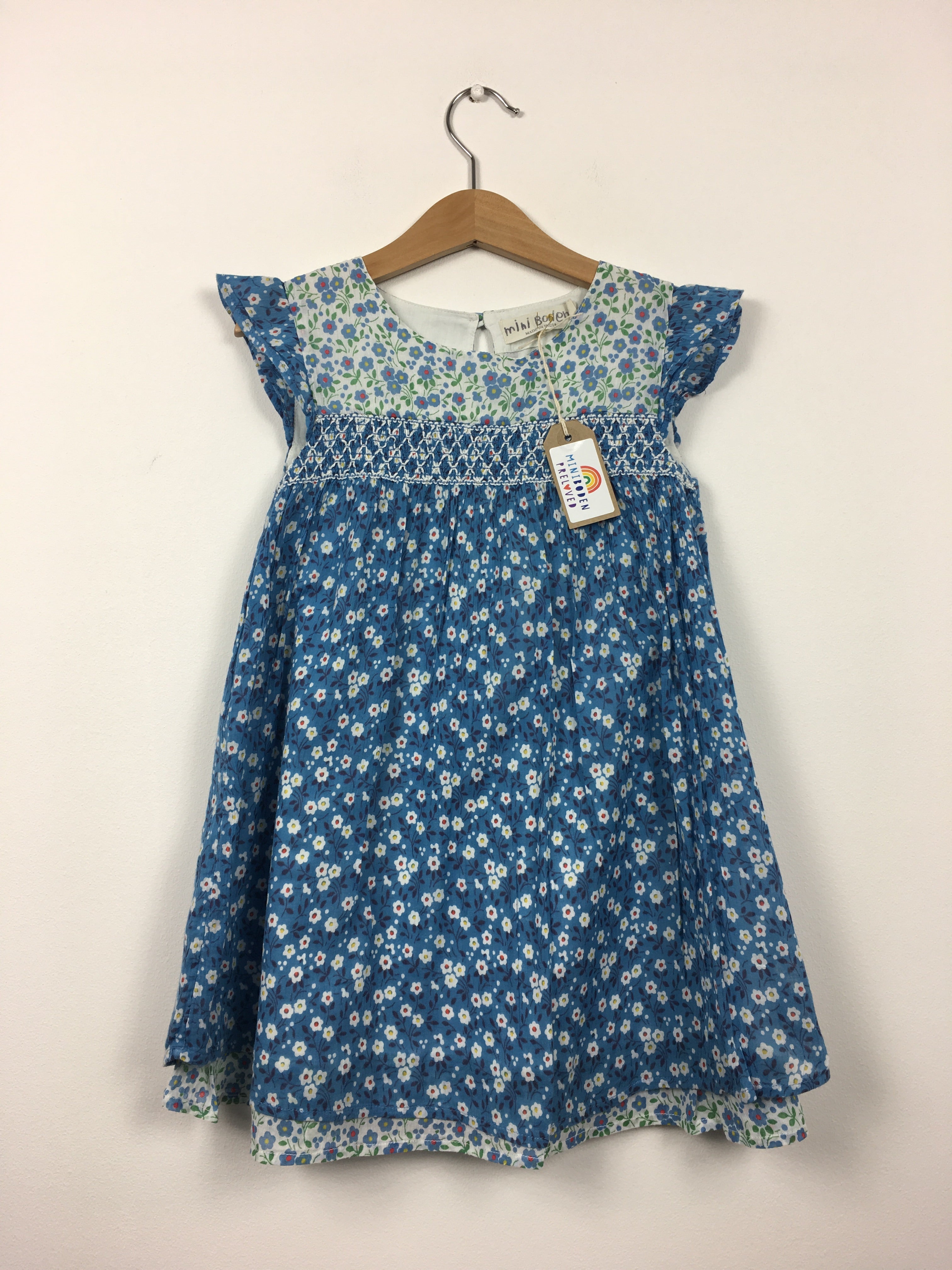 boden blue and white dress