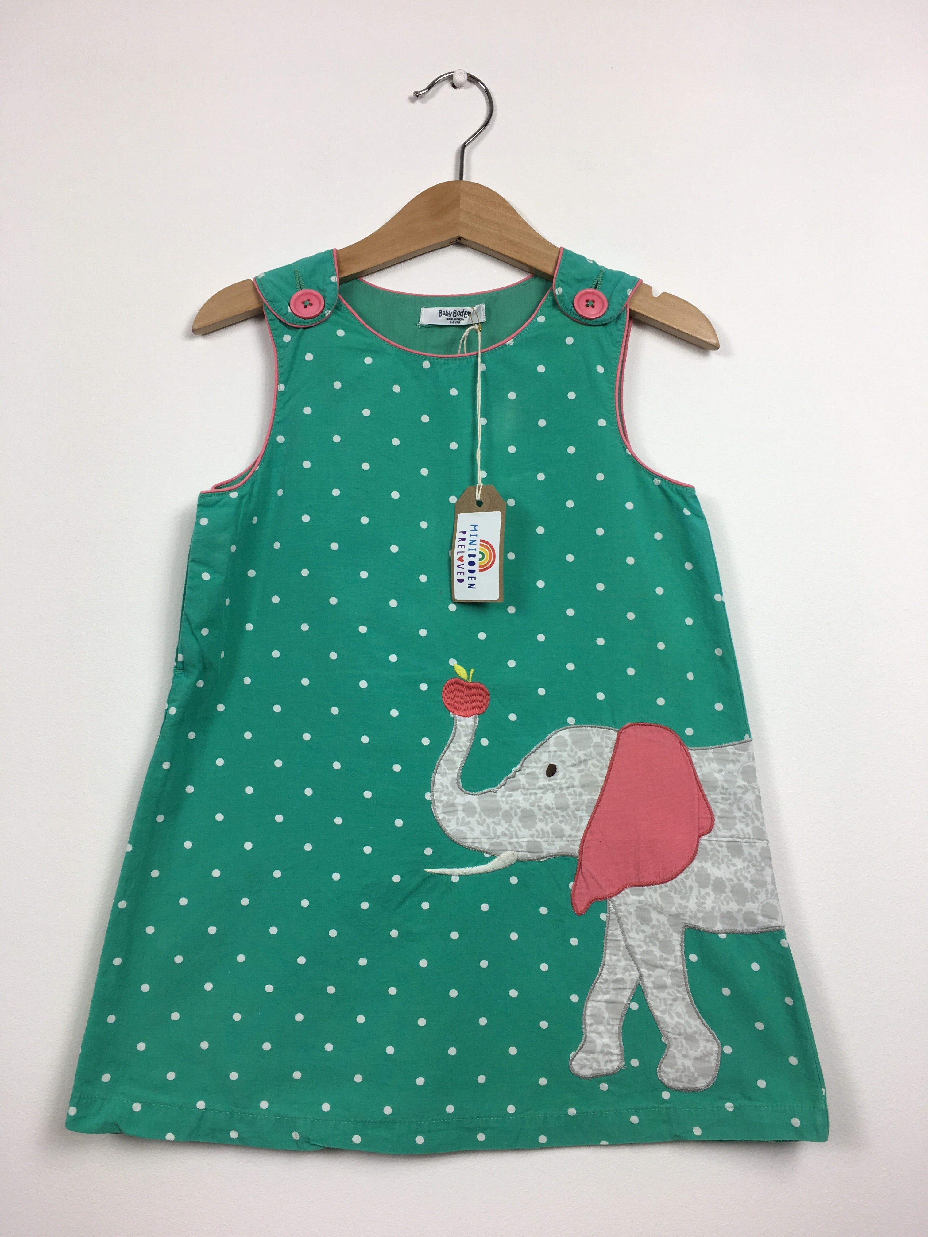 spotty pinafore dress