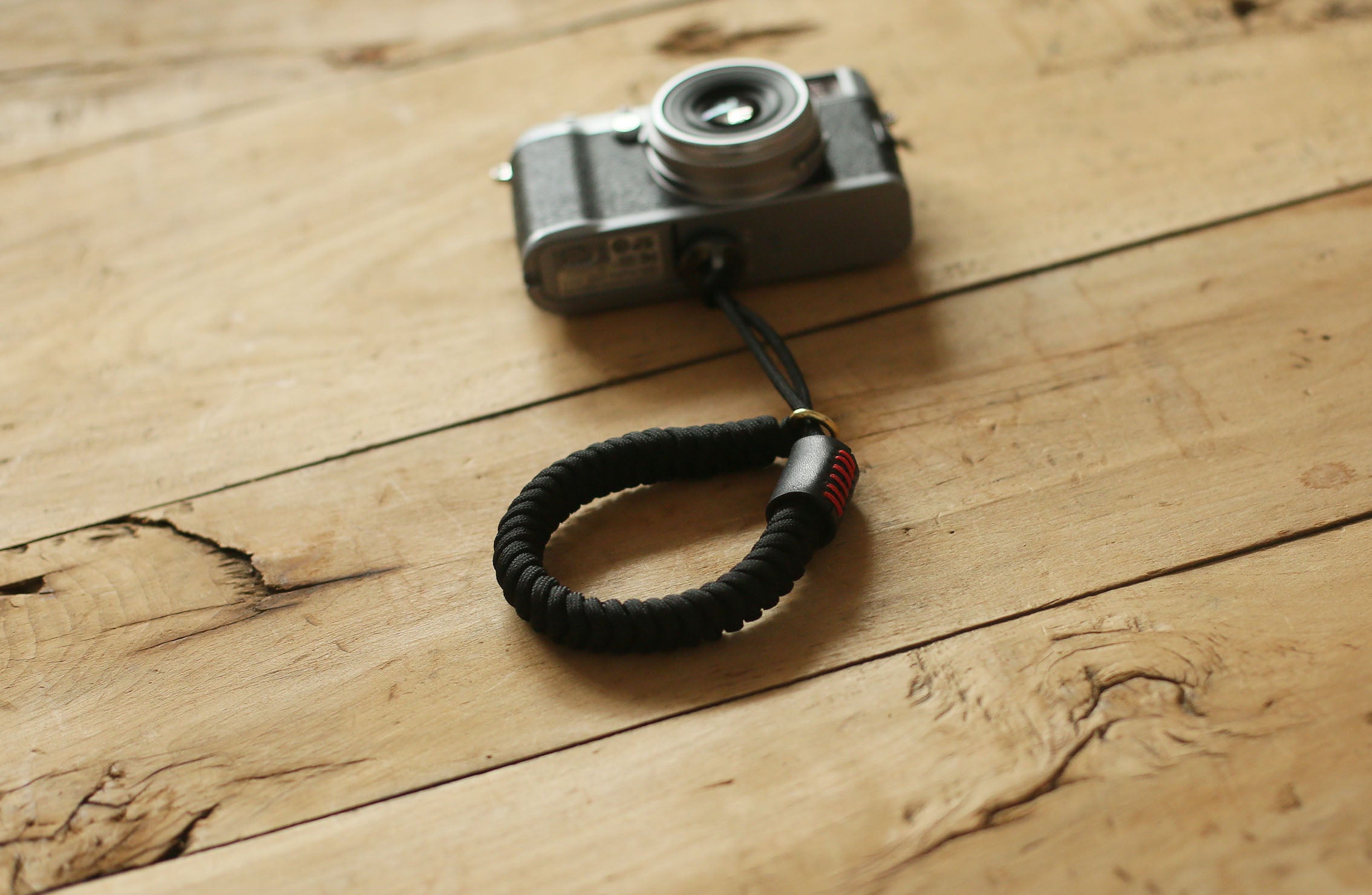 Black hand weave strap 16mm handmade camera wrist band strap simplicity | windmup