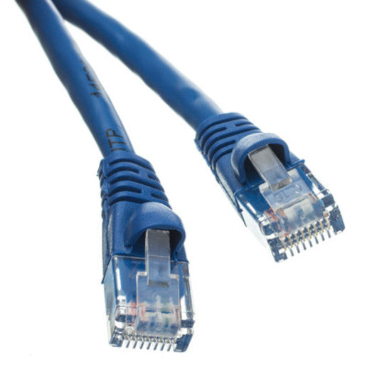 1ft Cat6 Blue Ethernet Patch Cable, Snagless/Molded Boot