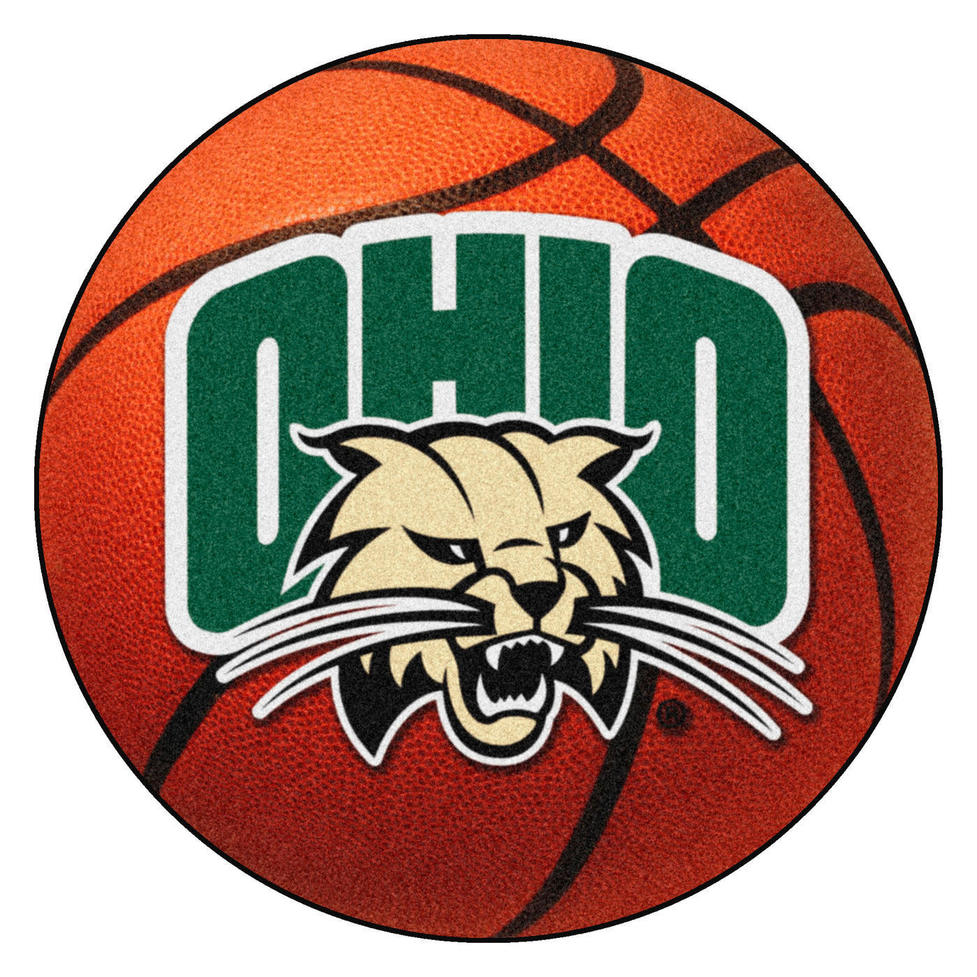 Ohio University Basketball Mat 27" diameter — uniquesshop.com