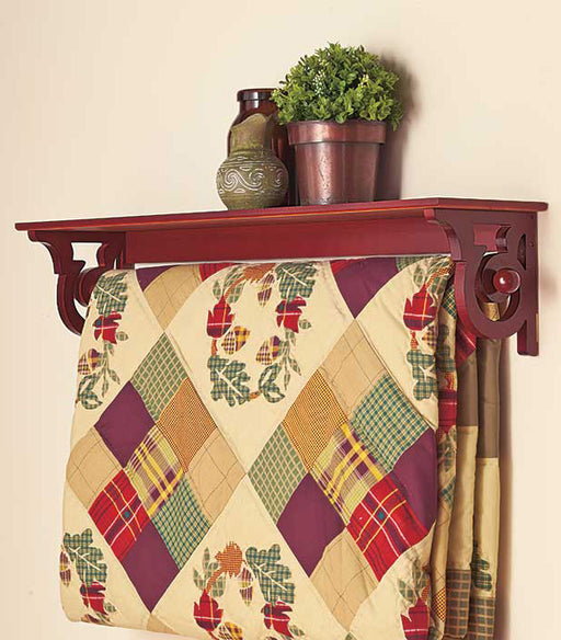 Quilt Rack With Double Shelves Wooden Quilt Rack Red Chestnut Quilt Rack  Quilt Rack Shelf Afghan Rack Blanket Rack Tapestry Rack 