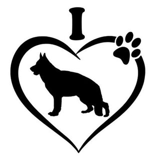 Shop German Shepherd w/Paw Car Sticker at German Shepherd Shop