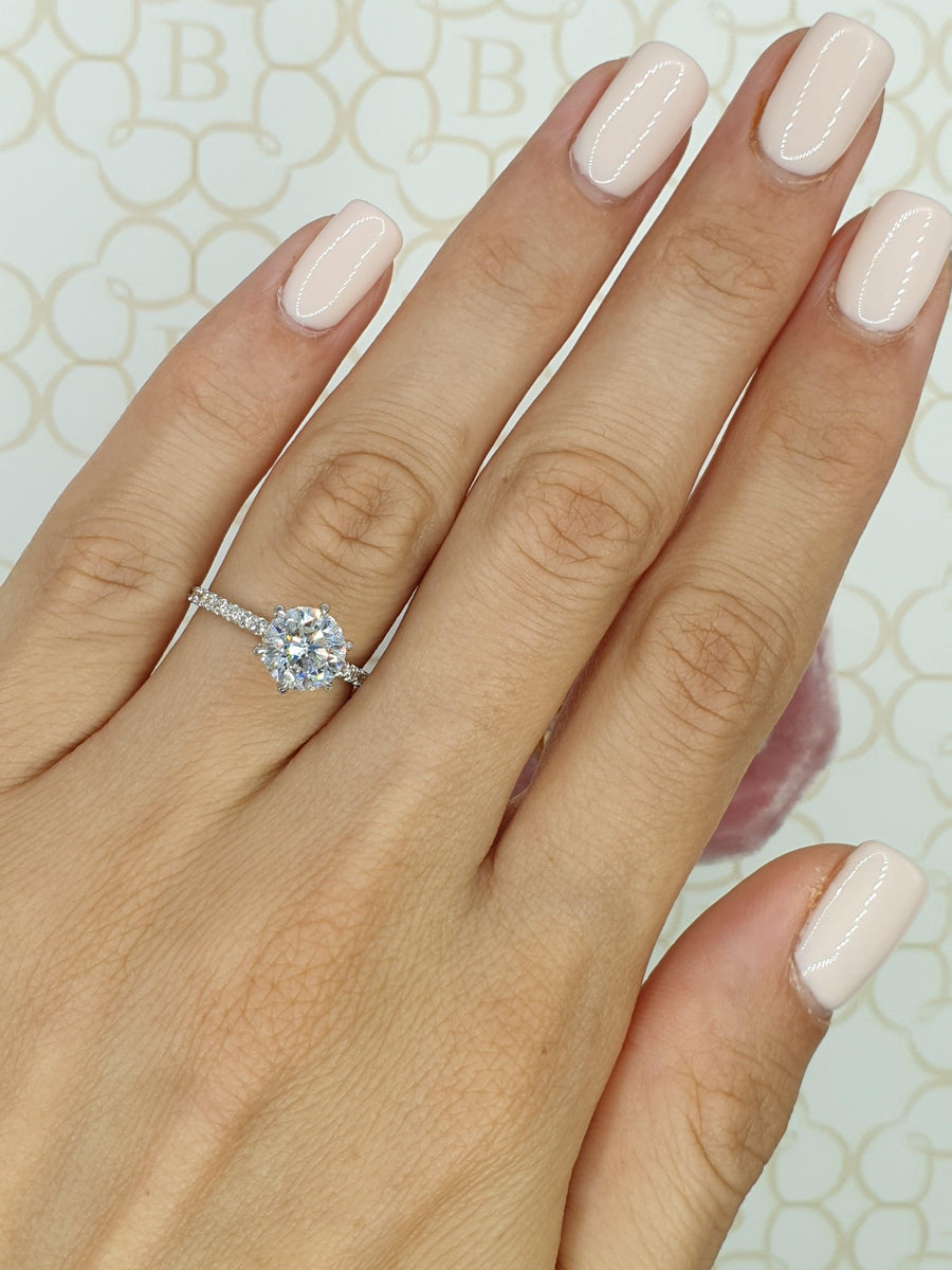 bezel set baguette diamond ring