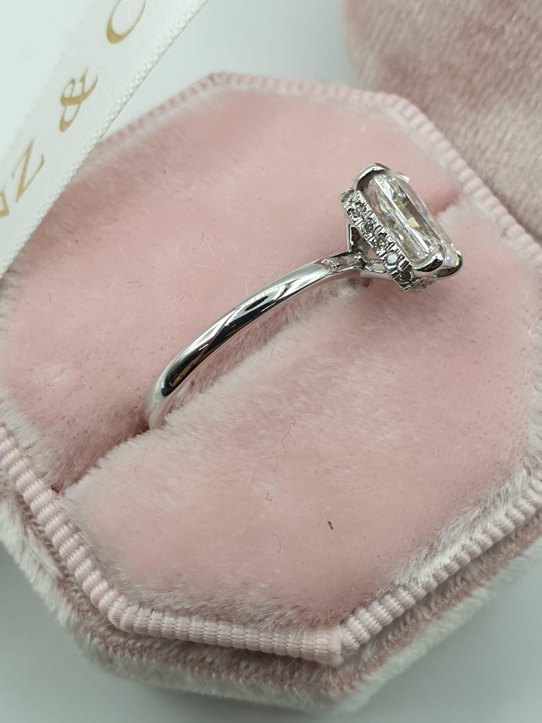 radiant engagement ring