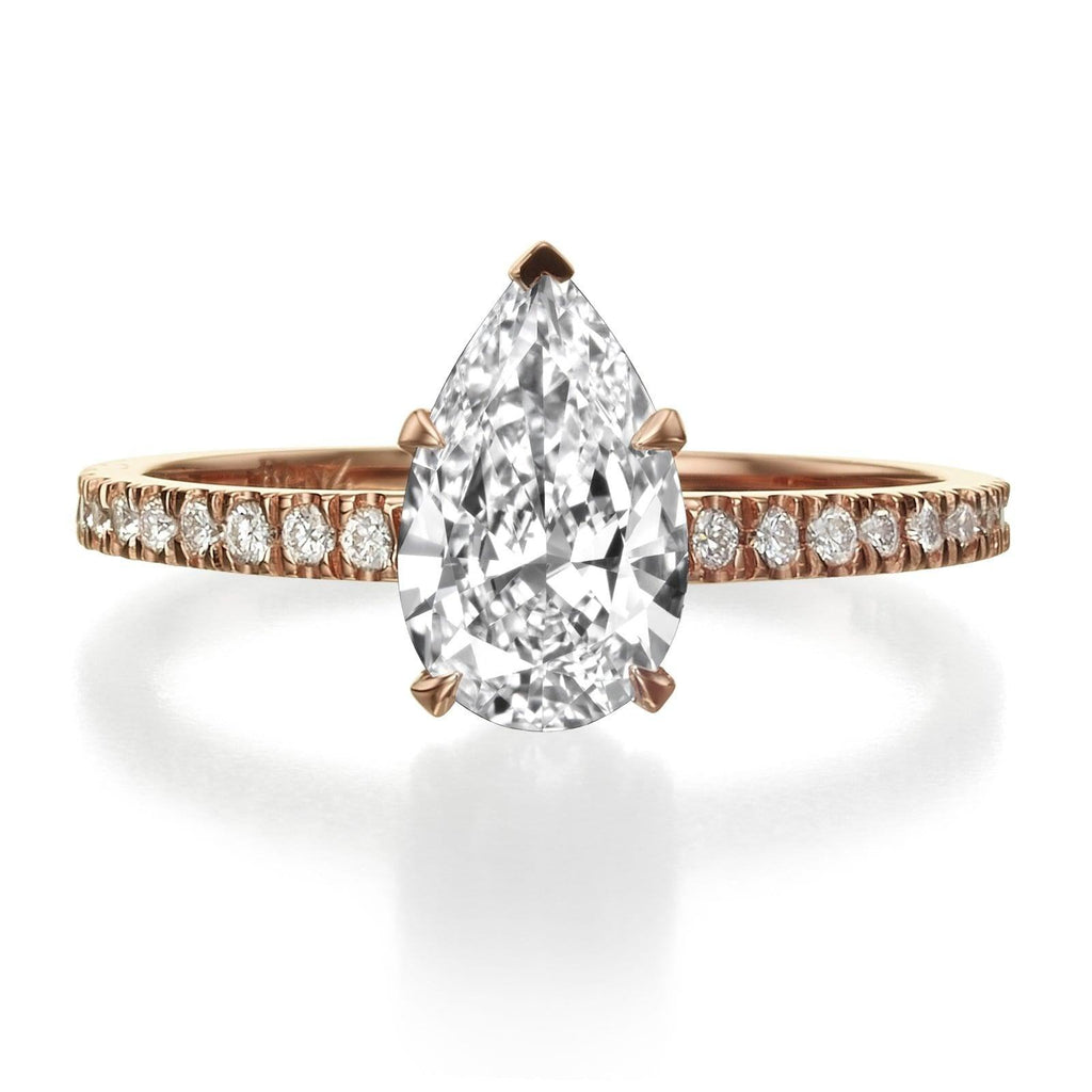 1.60 ct Pear Shaped Diamond Engagement Ring – BenzDiamonds