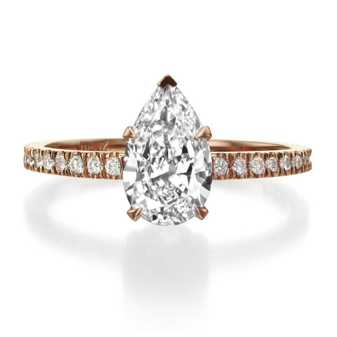 1.60 ct Pear Shaped Diamond Engagement Ring – BenzDiamonds