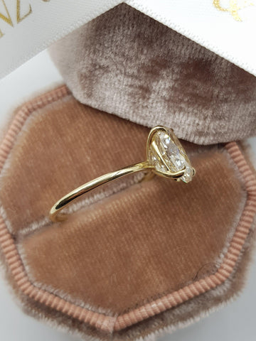 2.03 Carat Oval Cut Solitaire Diamond Engagement Ring – BenzDiamonds