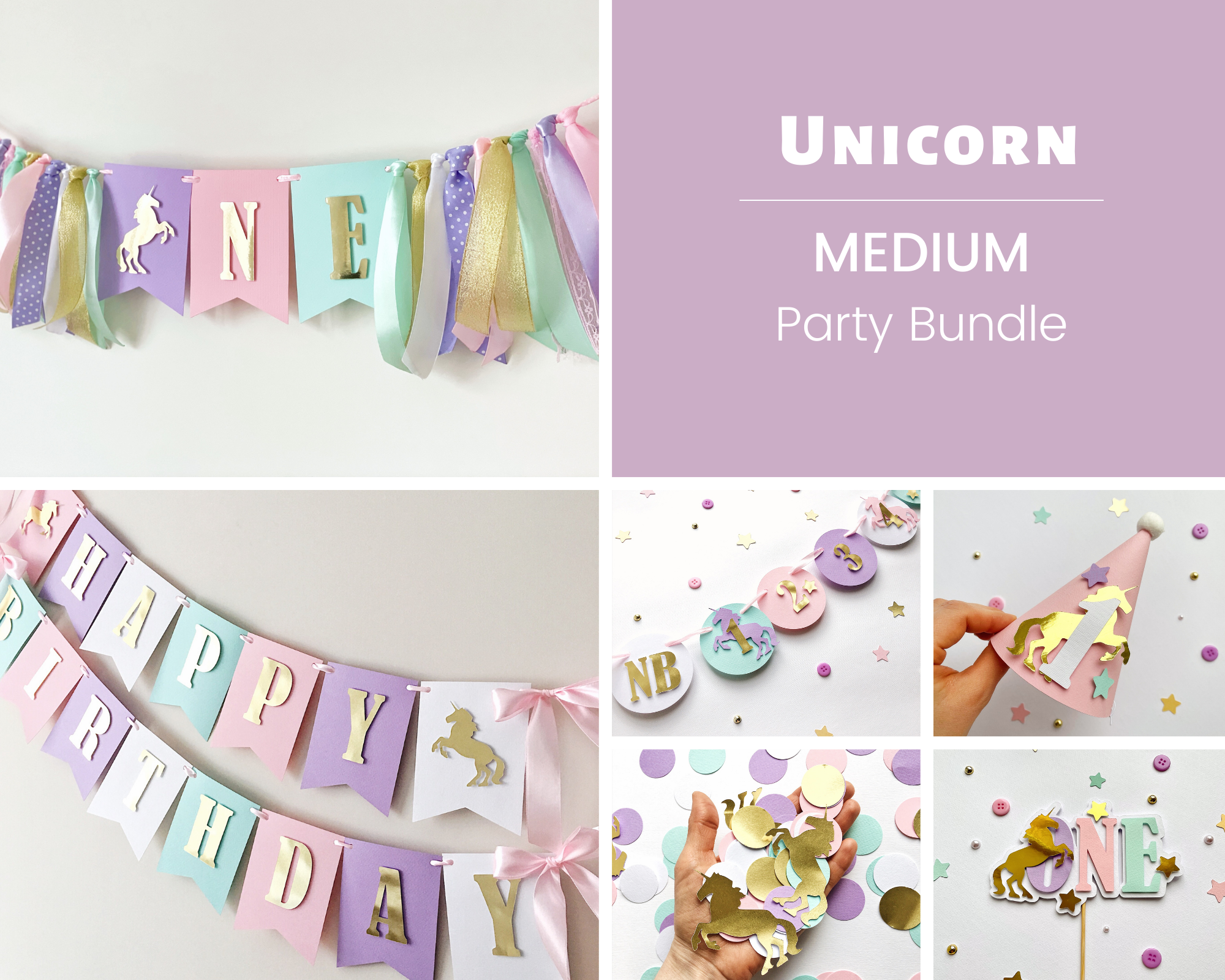 Unicorn Birthday Banner Unicorn Girl 1st Birthday Decorations Rainbow  Birthday Party Unicorn Themed Party – FUNSTARCRAFT