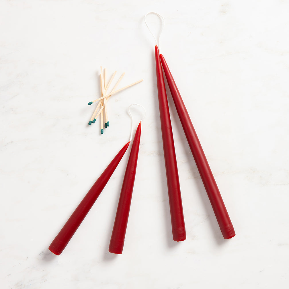 hand dipped wine tapers