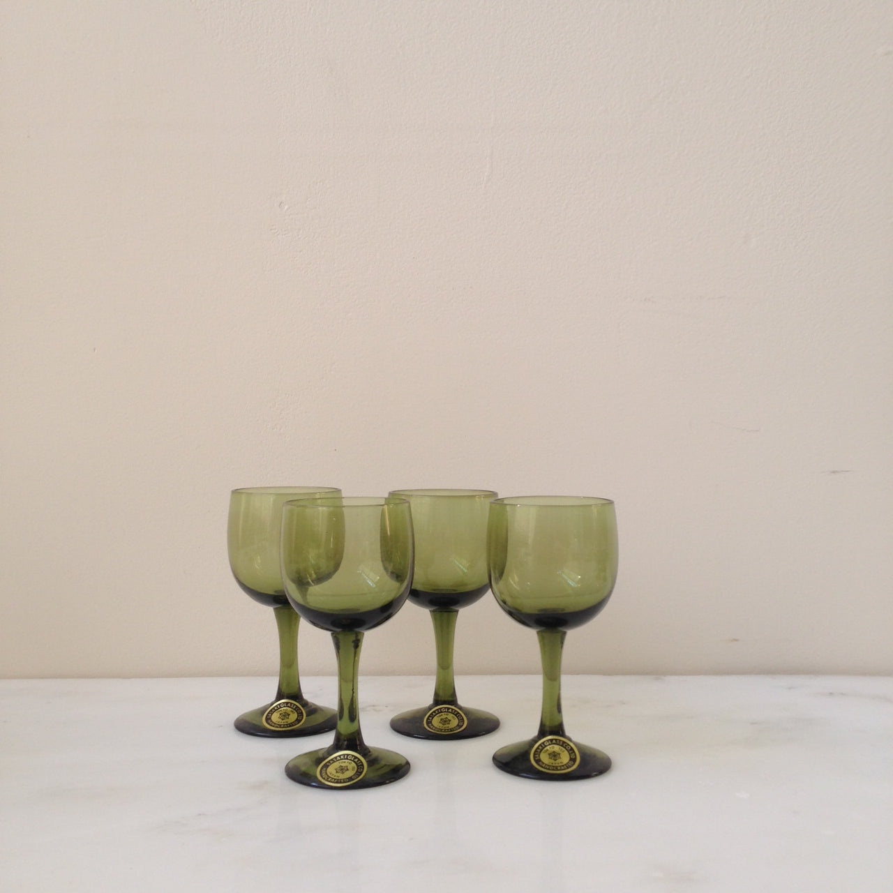 set of 4 | mid-century cordial glasses