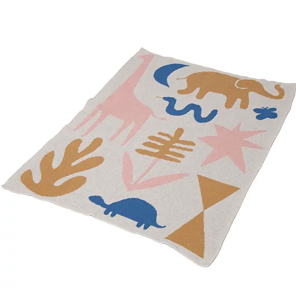 eco baby wildlife throw