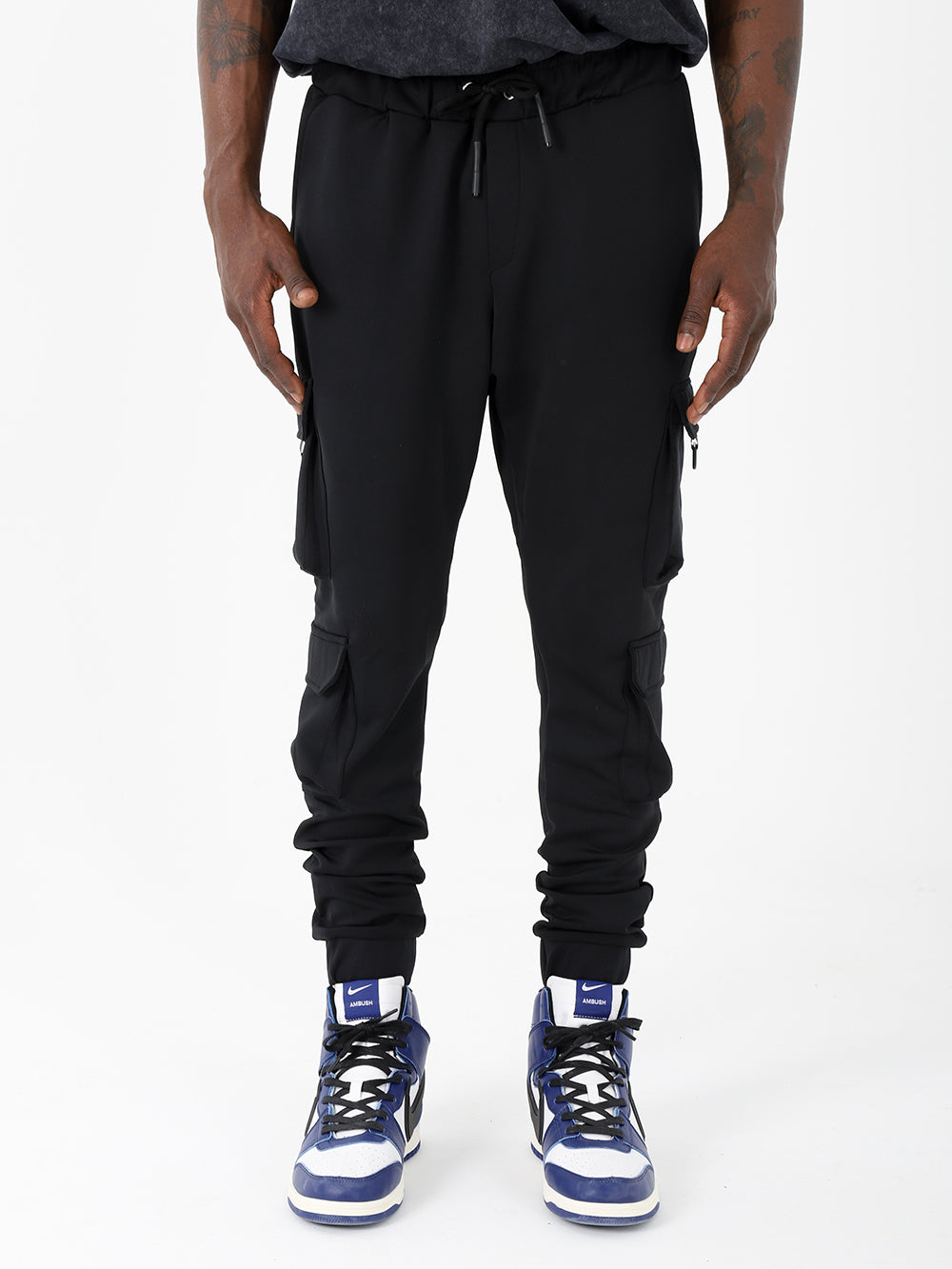 POLARITY Striped Comfort Joggers - Black