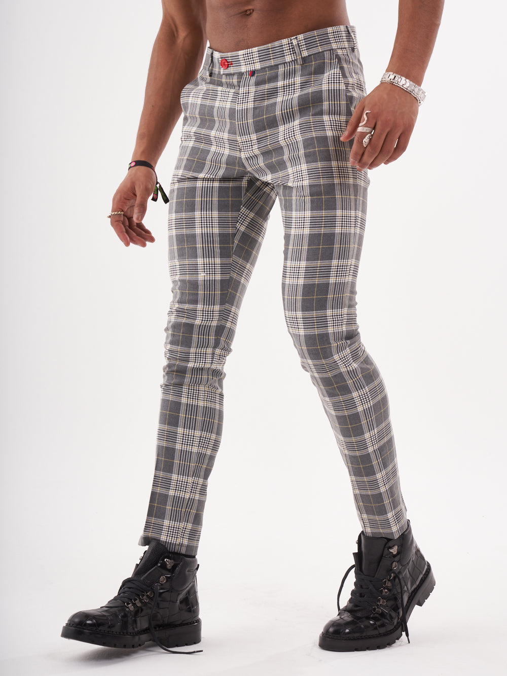 Plaid Pants- Gray Color | CHECKMATE PANTS