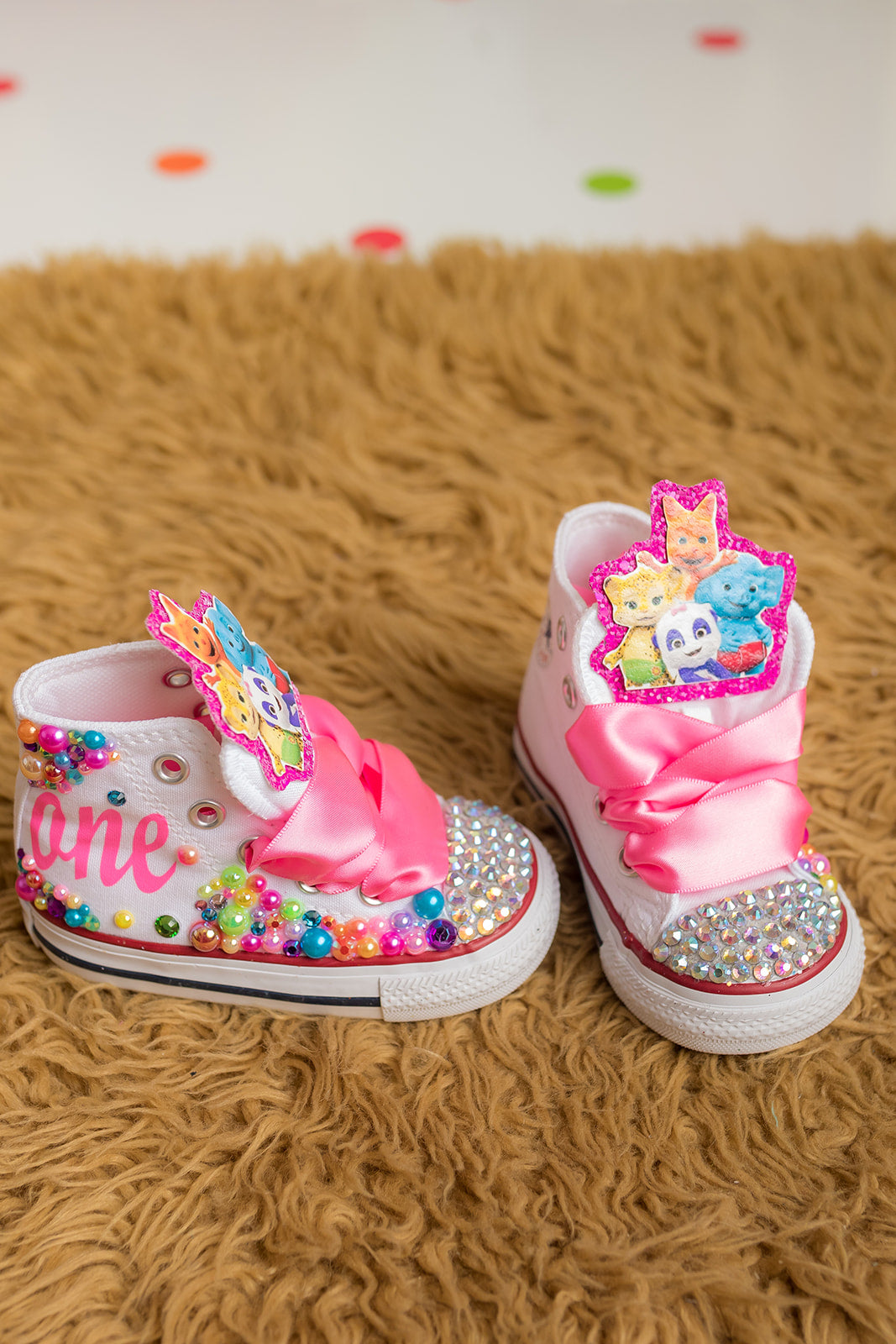 Danser reaktion Trolley Word Party shoes- Word Party bling Converse-Word Party Shoes- – Pink Toes &  Hair Bows