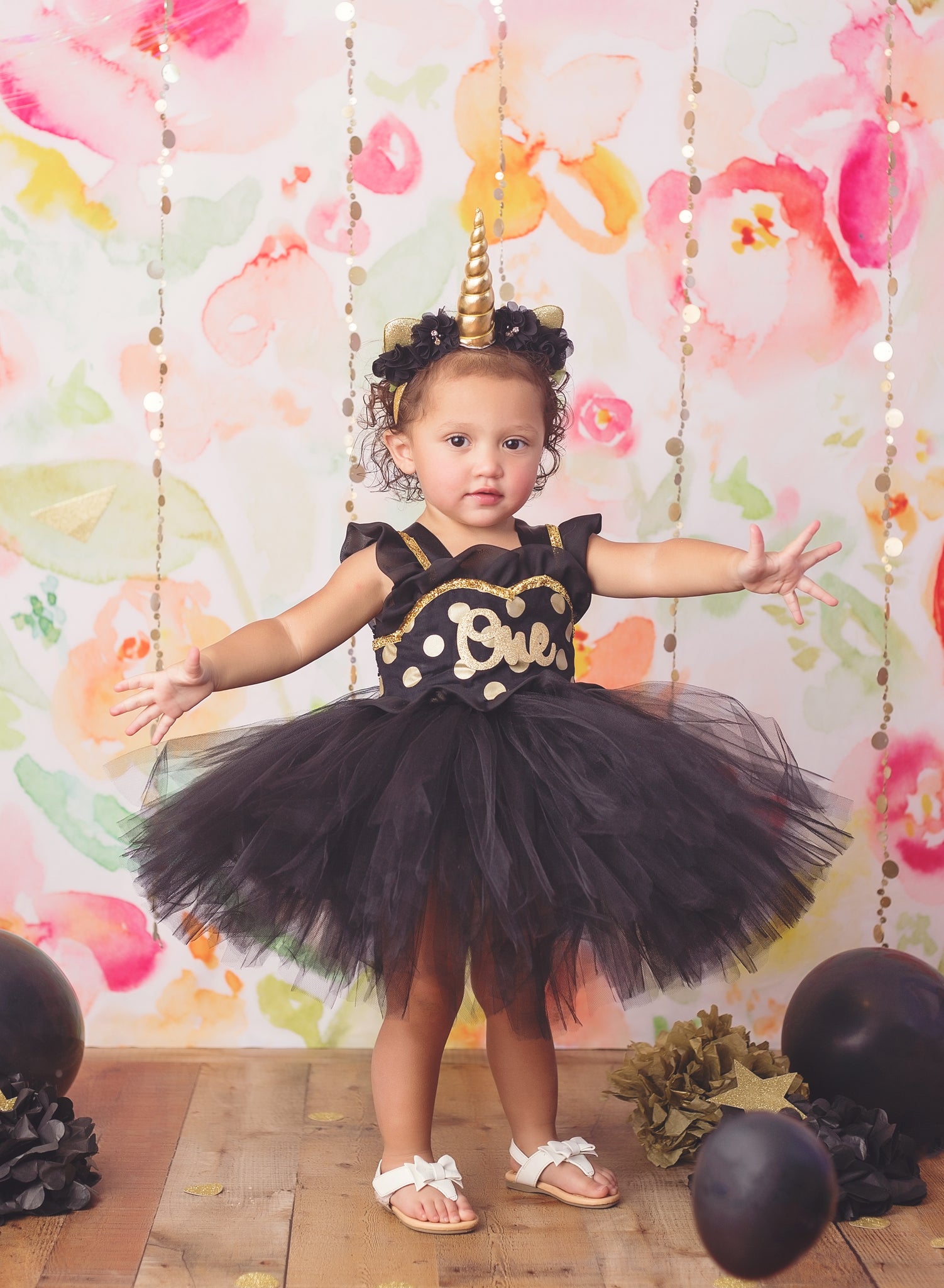 black and gold tutu for baby