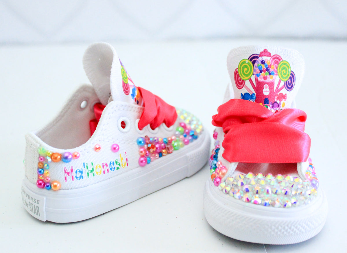 Candy Land shoes- Candy Land bling Converse-Girls Candy Land Shoes ...