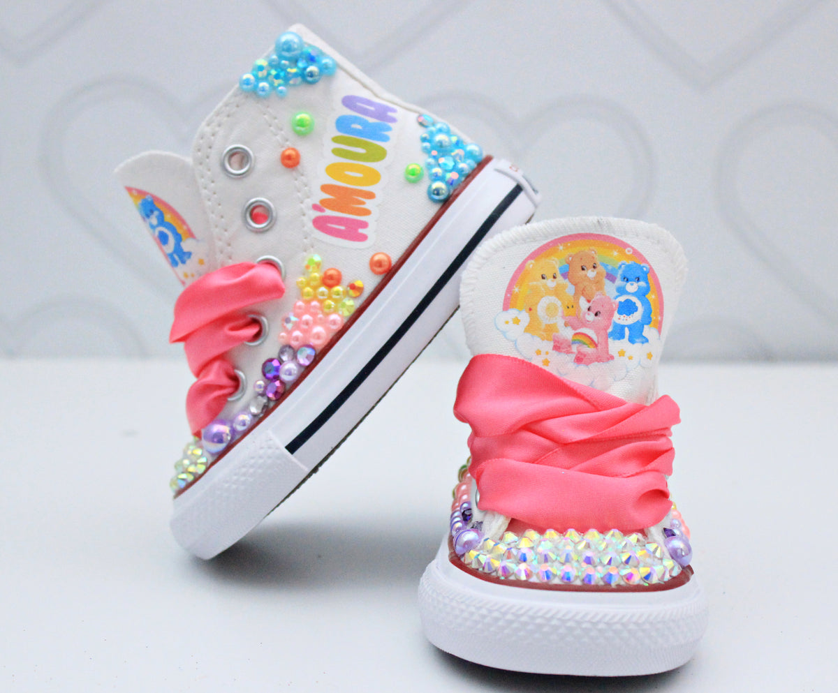 Care Bear shoes- Care Bear bling Converse-Girls Care bear Shoes-Care B ...