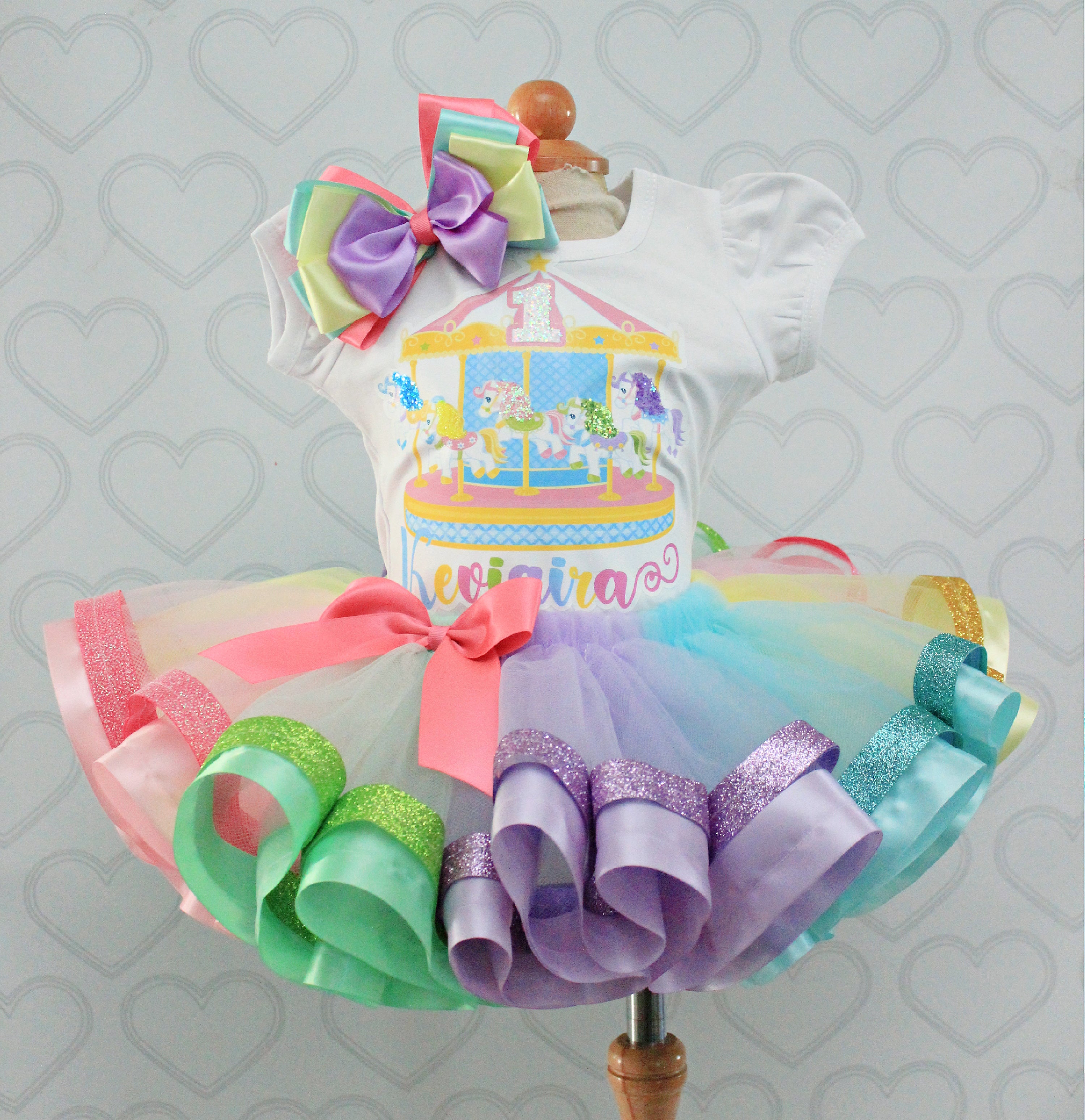 Carousel tutu set-Carousel outfit-Carousel dress-carousel birthday out –  Pink Toes & Hair Bows