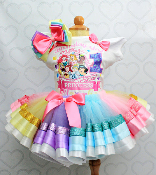 Princess tutu set- Princess outfit-Princess dress-Princess birthday(de –  Pink Toes & Hair Bows