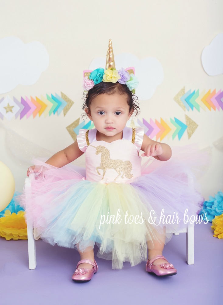 baby 1st birthday unicorn outfit