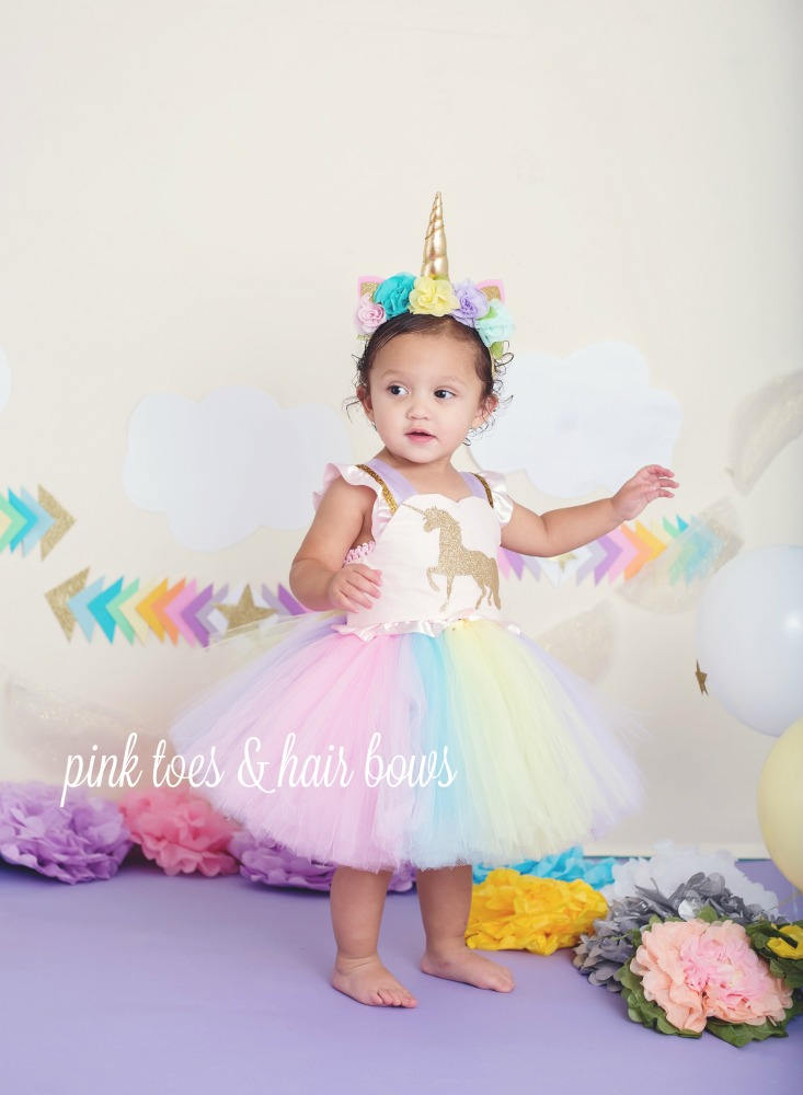 unicorn dress 1st birthday