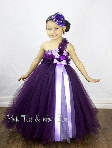plum colored flower girl dresses