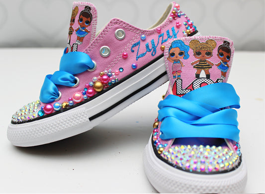 Barbie shoes- Barbie bling Converse-Girls Barbie Shoes-Barbie converse