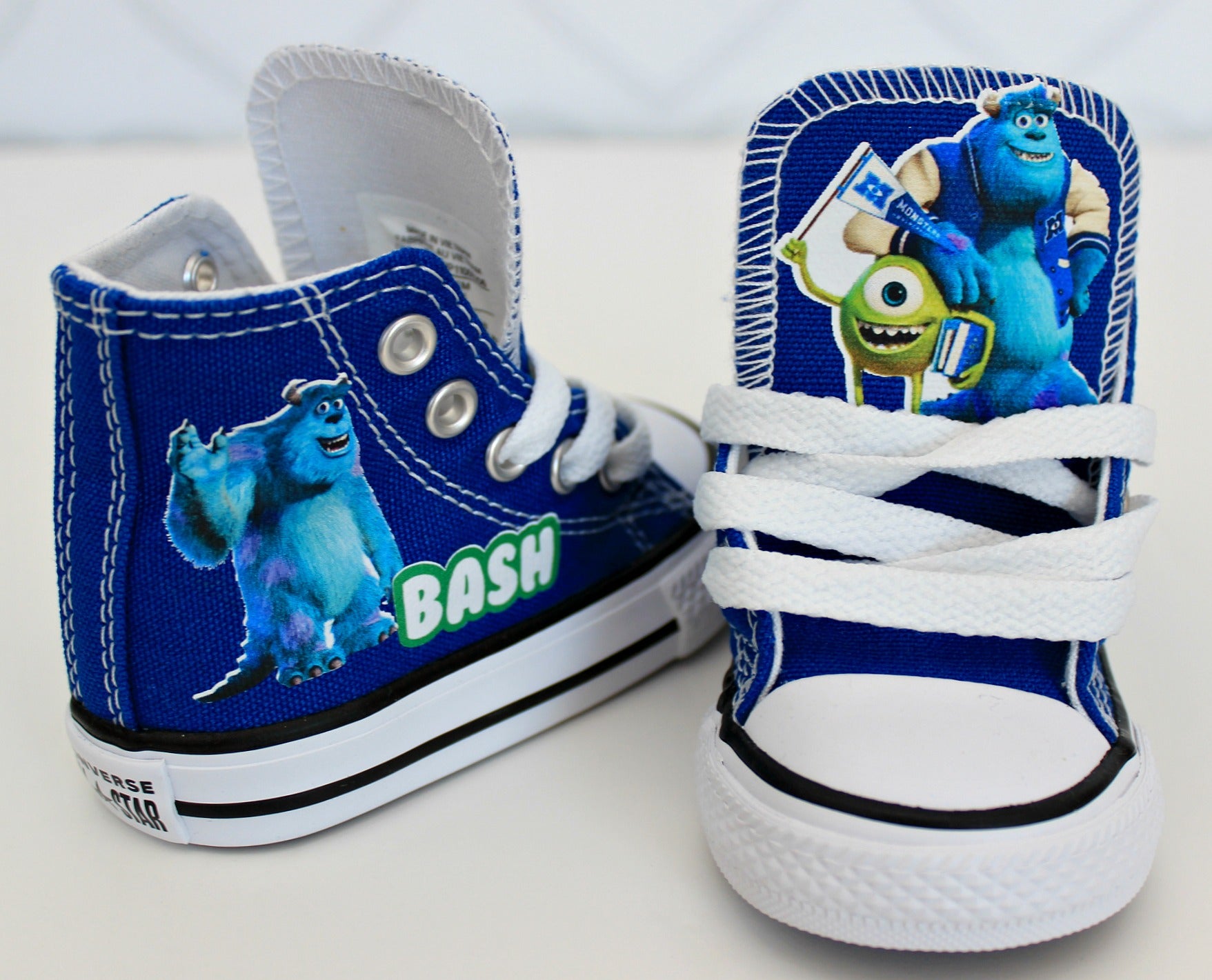 Monster Inc Monster Inc Converse-Boys- Monster Inc Shoes Pink Toes & Hair