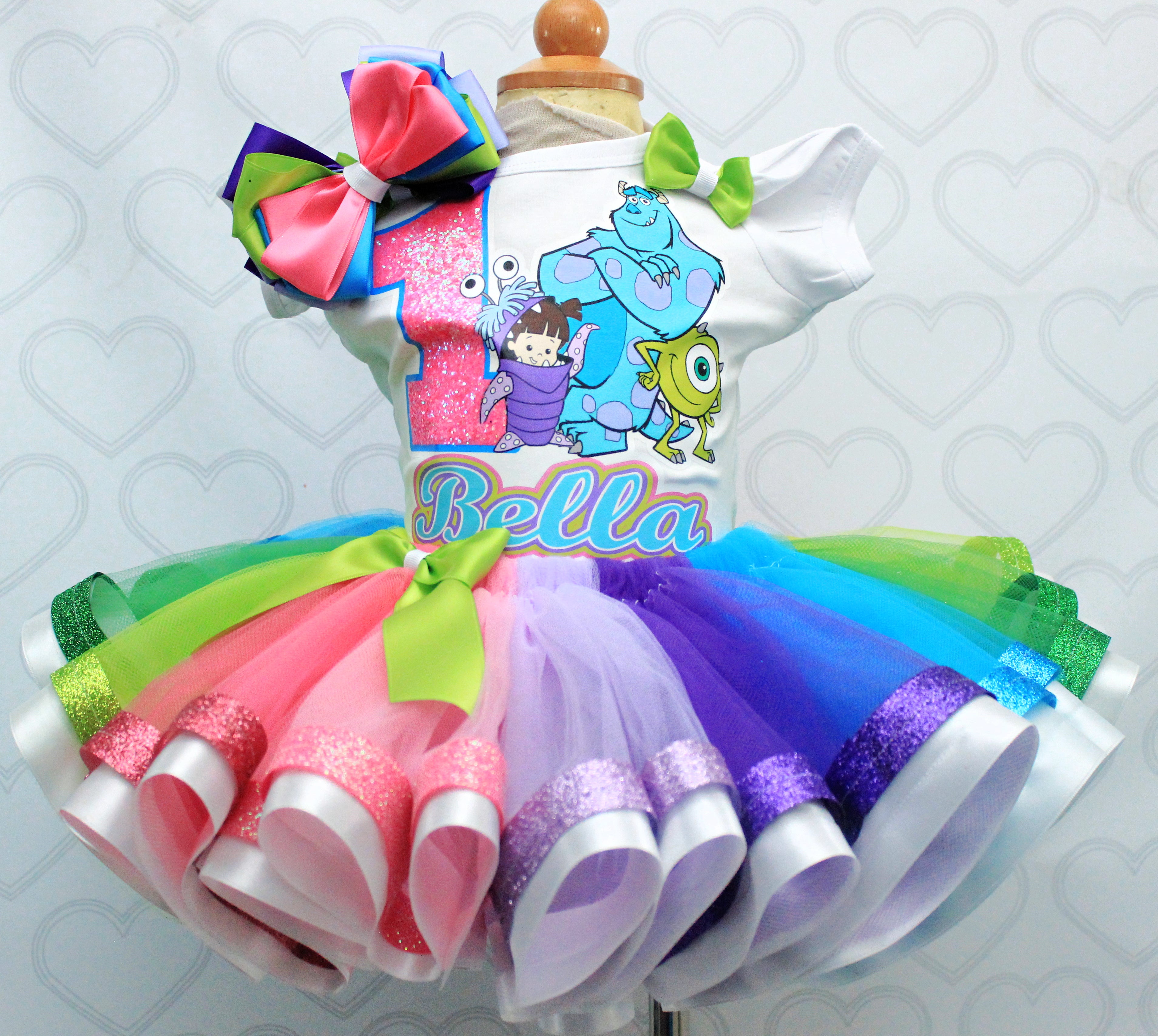 Monsters inc tutu set-Monsters inc tutu -Monsters inc outfit-Monsters –  Pink Toes & Hair Bows