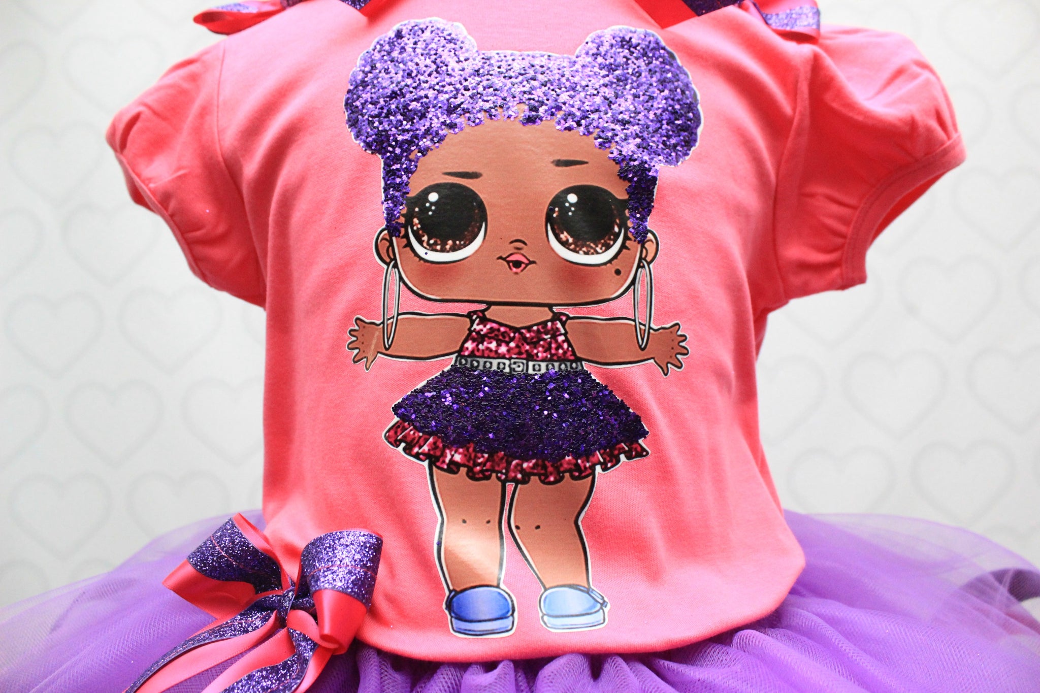 Purple Queen lol surprise doll tutu set-Purple queen lol surprise outf