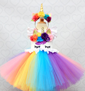 rainbow unicorn tutu skirt