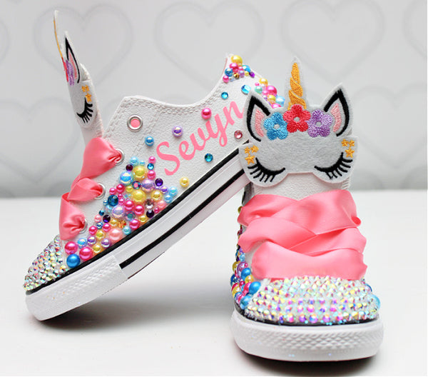 Unicorn shoes- Unicorn bling Converse-Girls Unicorn Shoes-Unicorn conv ...