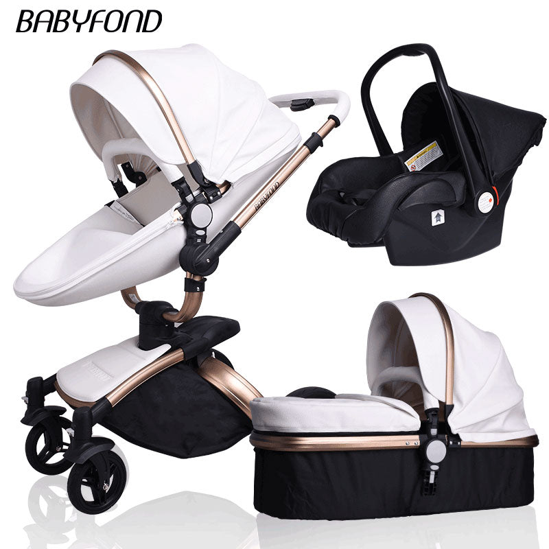 leather baby stroller