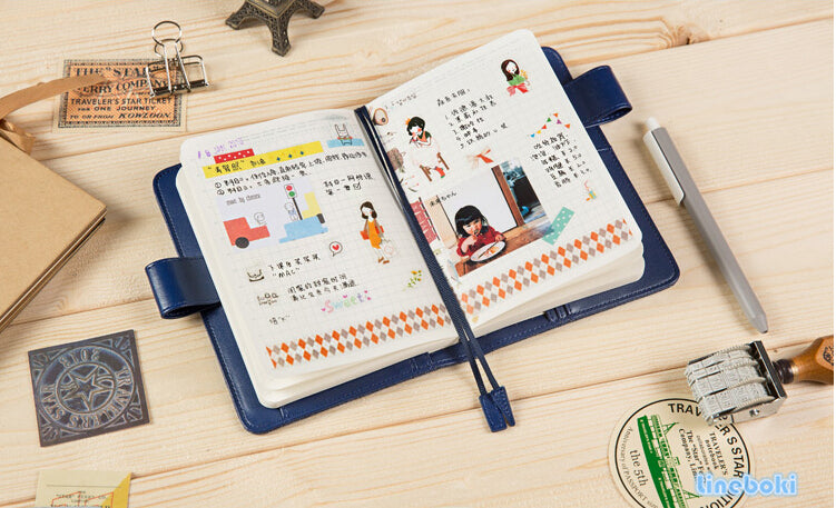 17 18 Calendar Cute Kawaii Japanese Yearly Monthly Daily Personal Pens Planners Paper