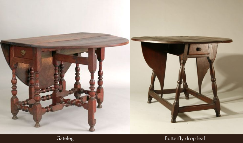 Gateleg table and butterfly drop leaf Deluzzo