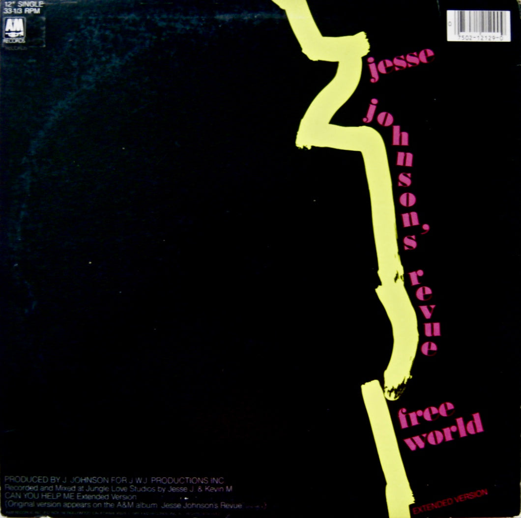 JOHNSON, JESSE "Can You Help Me"/"Free World" (non-LP) [1985] 12" sing –  Dr. Jeff's Fancy Vinyl