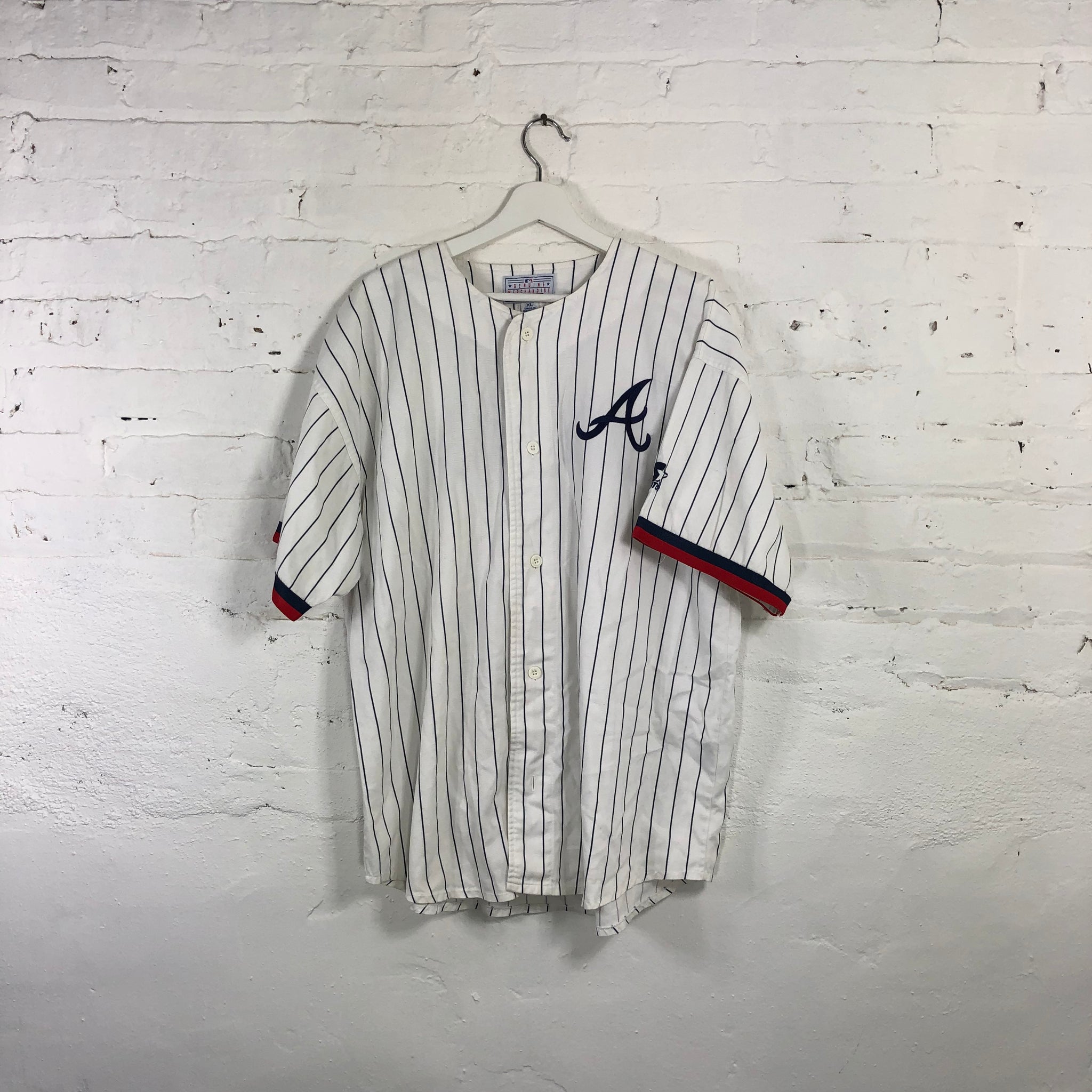 atlanta braves pinstripe jersey