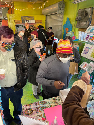 Shoppers at the Tanglewood Sue Market