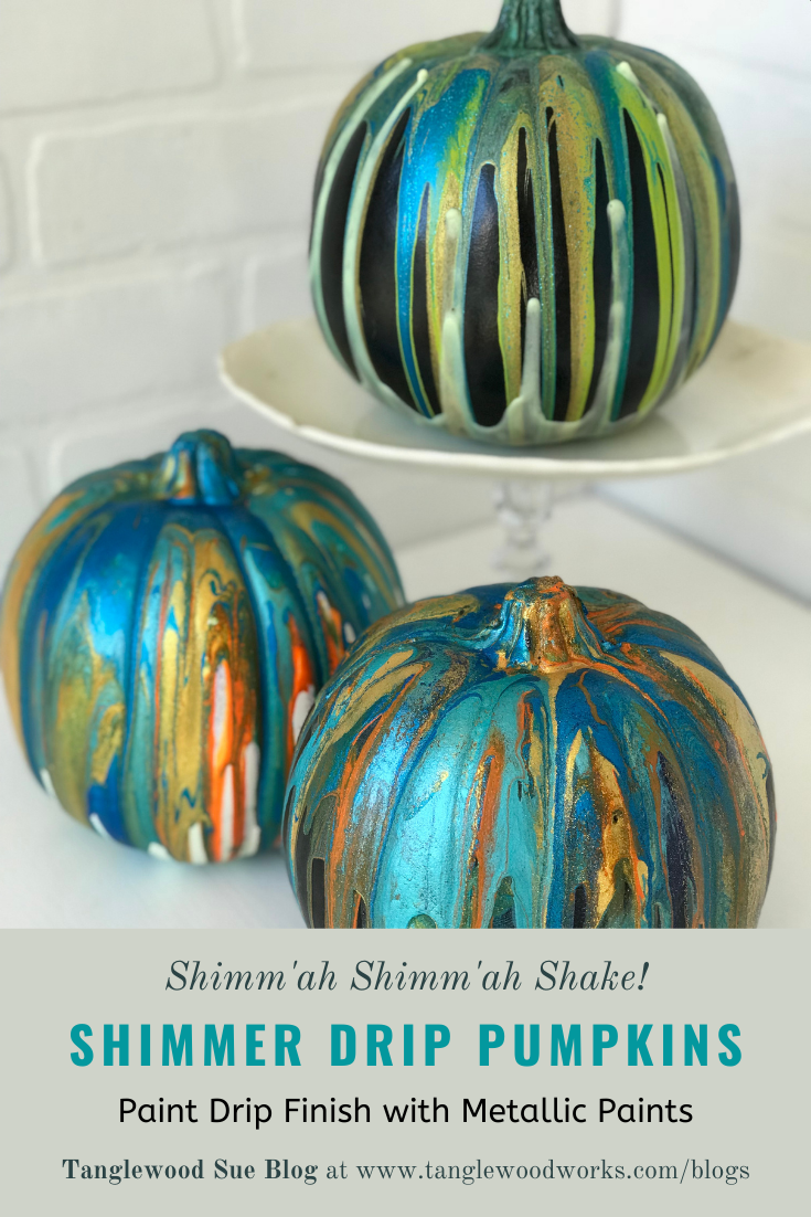 Shimmer Drip Pumpkins - Pinterest