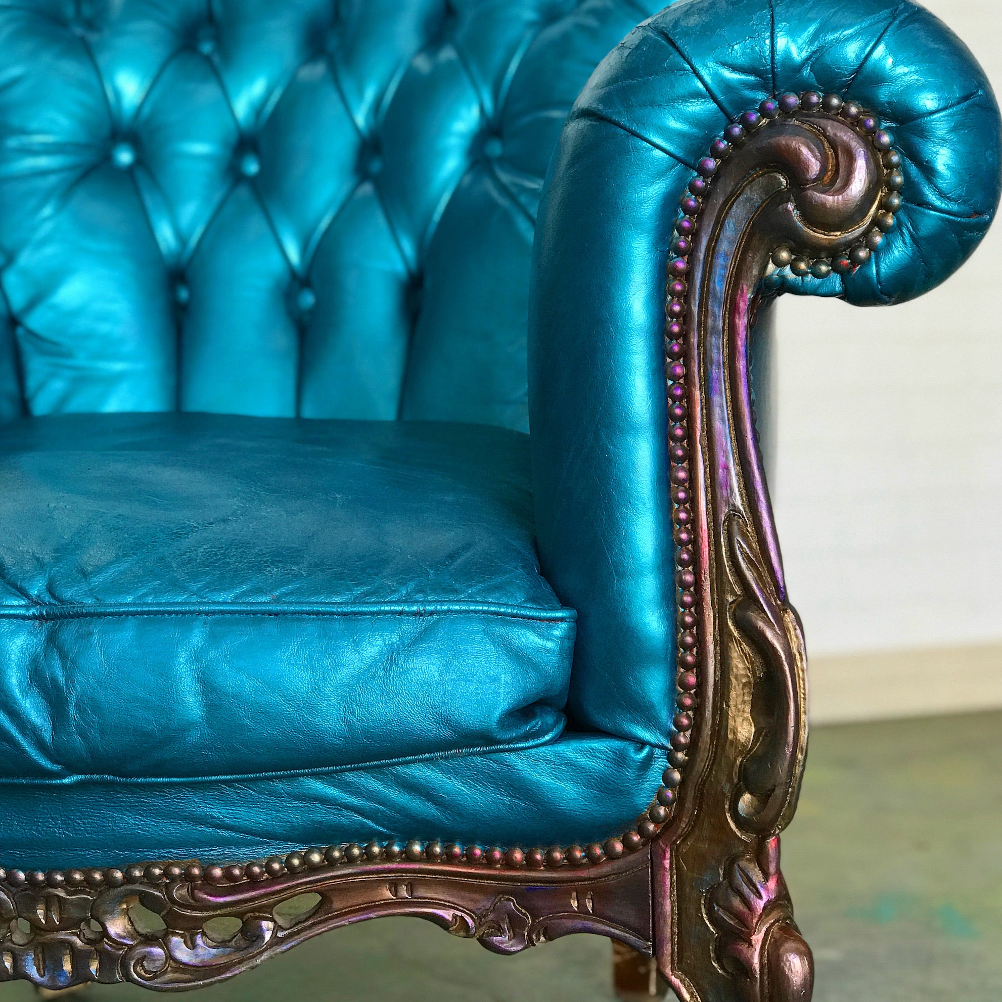 Let's Paint Upholstery to Look Like Leather!