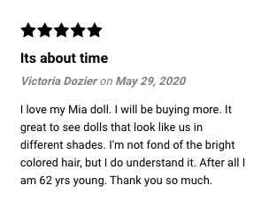Customer Review: Mia black fashion doll review